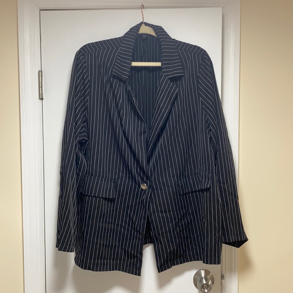 Black Pinstripe Blazer